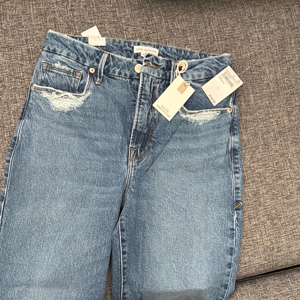 Good American Blue Boyfriend Jeans Relaxed Fit